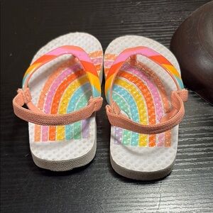 Pink and Orange Sandals with Vibrant Straps